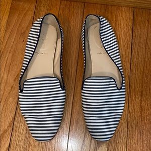 Blue striped loafer